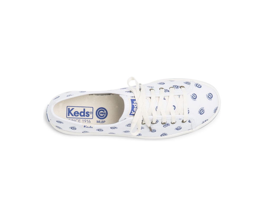 Tenis Keds Mujer Blancos/Azules - Kickstart Mlb® - 0641-KWNBJ